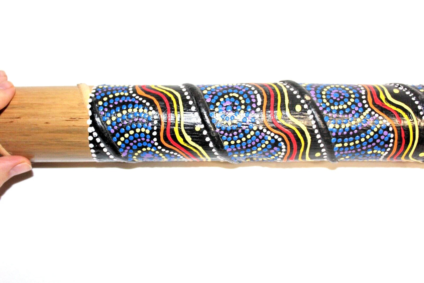 Rain Stick 23.5" Musical Instrument for Meditation Painted
