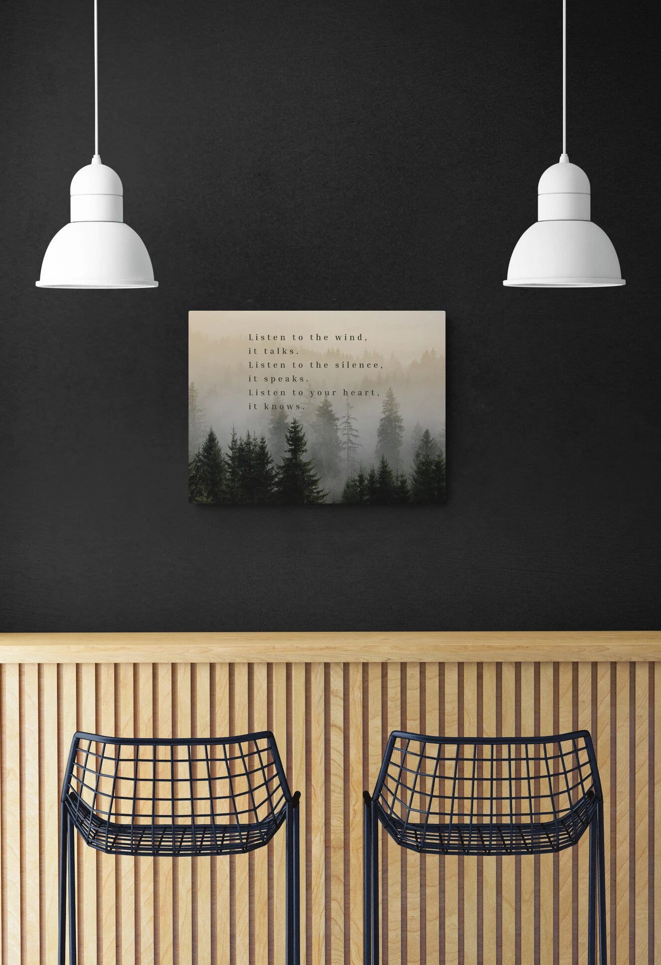 Listen to the Wind It Talks Native American Blessing Inspirational Wall Art Canvas Native American Quote Poem Nature Pacific Northwest Art