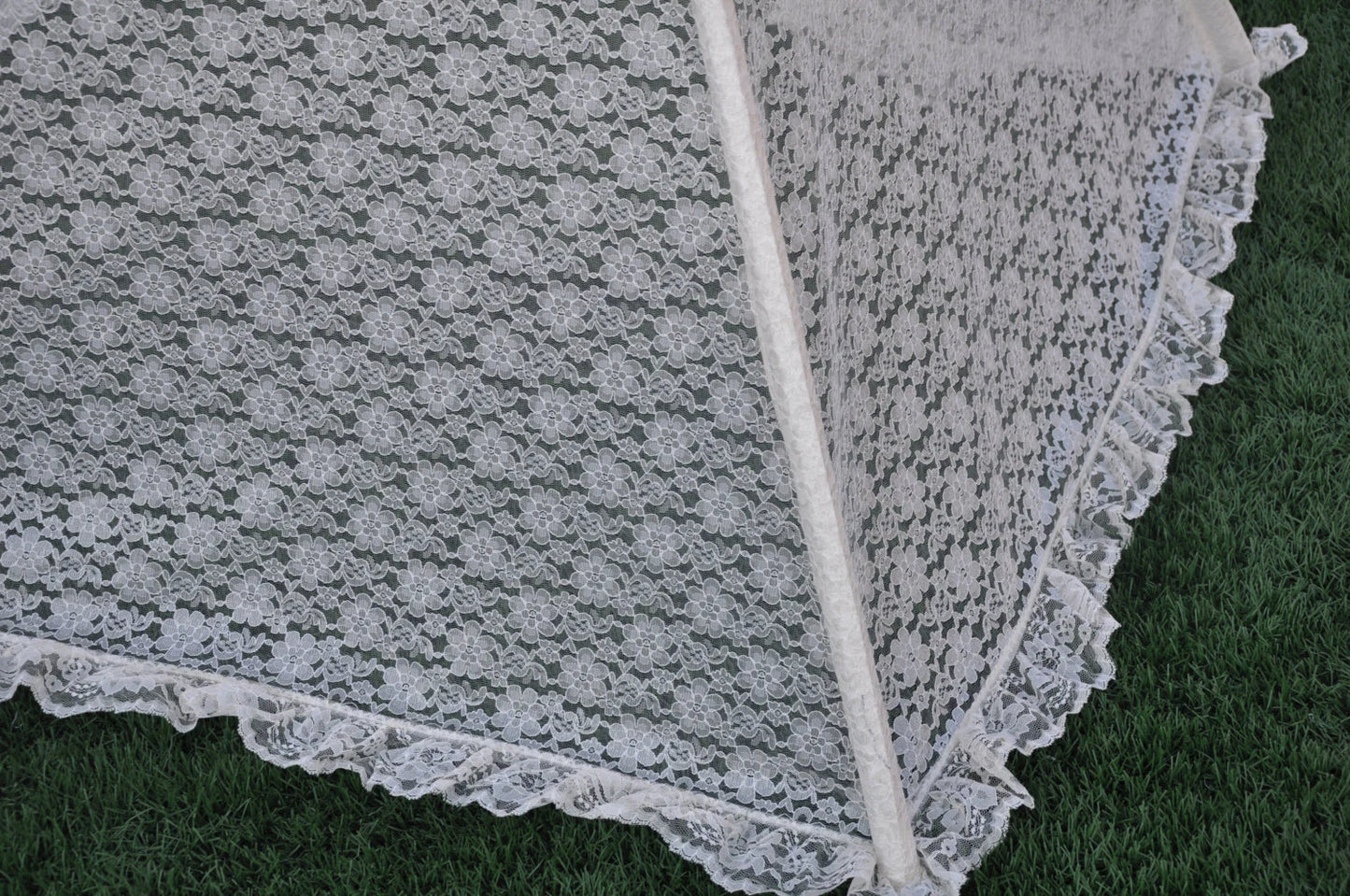 Ruffled Edge Ivory All Lace Kids Teepee, Play Teepee, Lace Teepee, Kids Play Tent, Childrens Play House, Tipi,Kids Room Decor