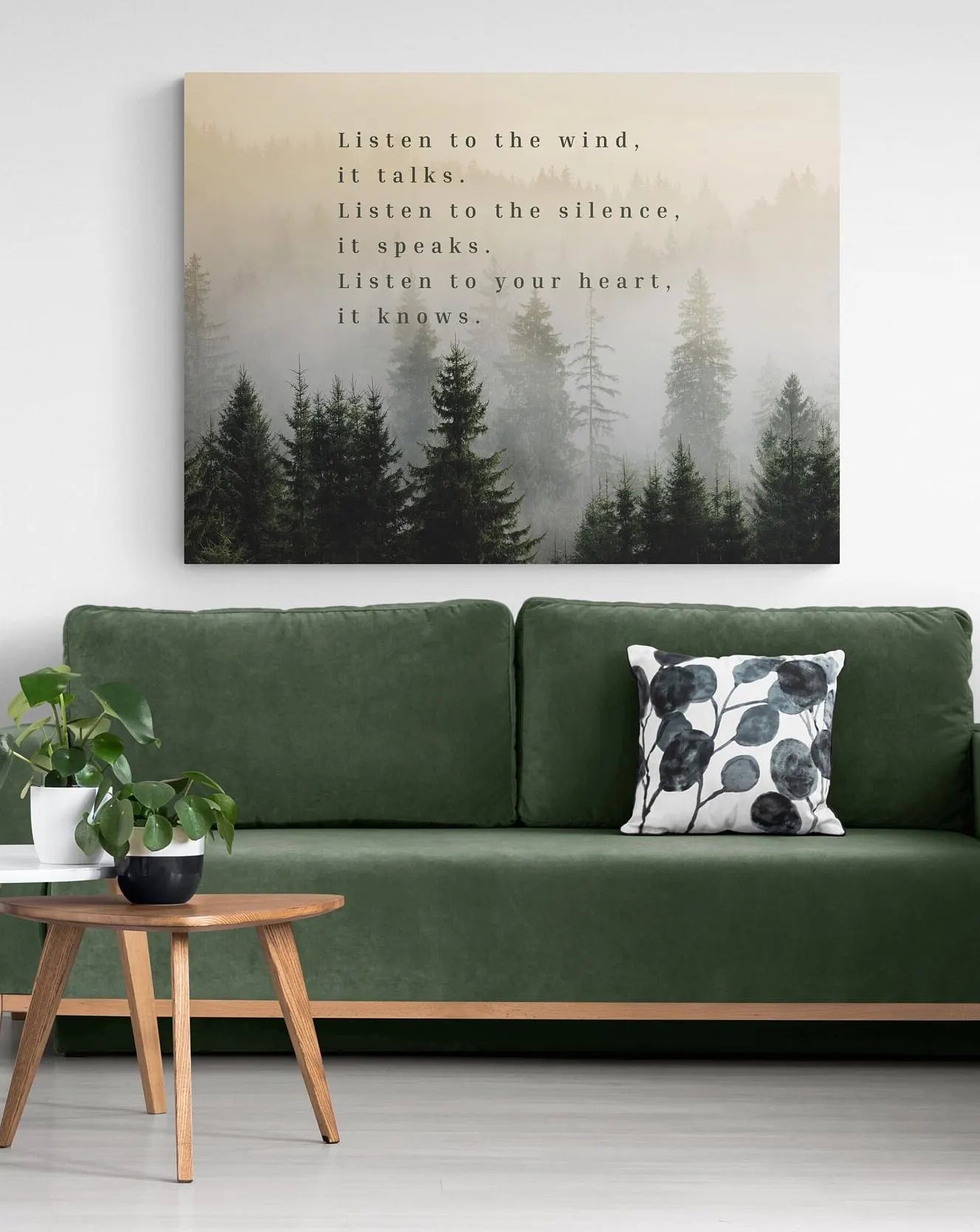 Listen to the Wind It Talks Native American Blessing Inspirational Wall Art Canvas Native American Quote Poem Nature Pacific Northwest Art