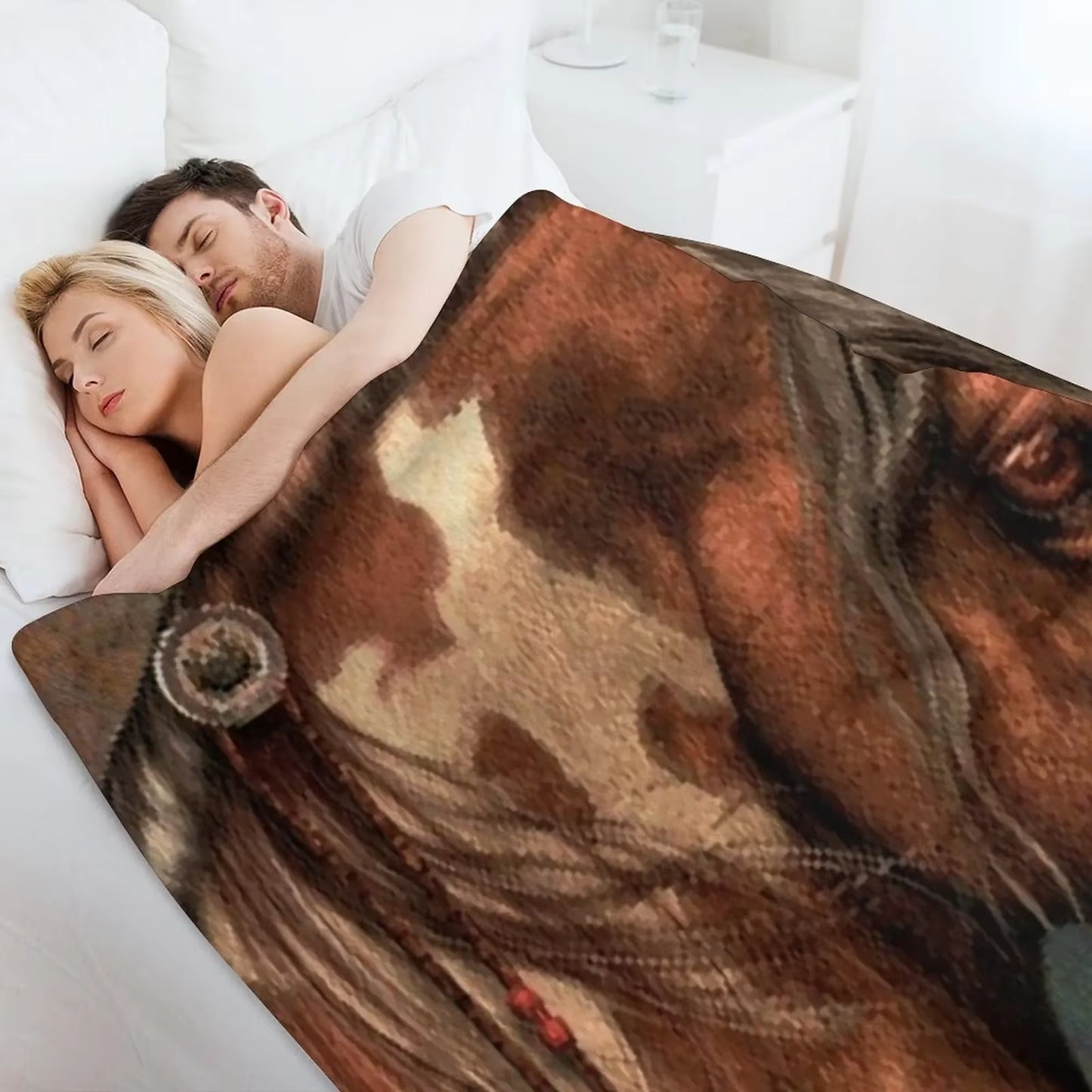War Horse - Native American Painted Horse Throw Blanket Sleeping Bag Camping Summer Beddings Thermal Blankets