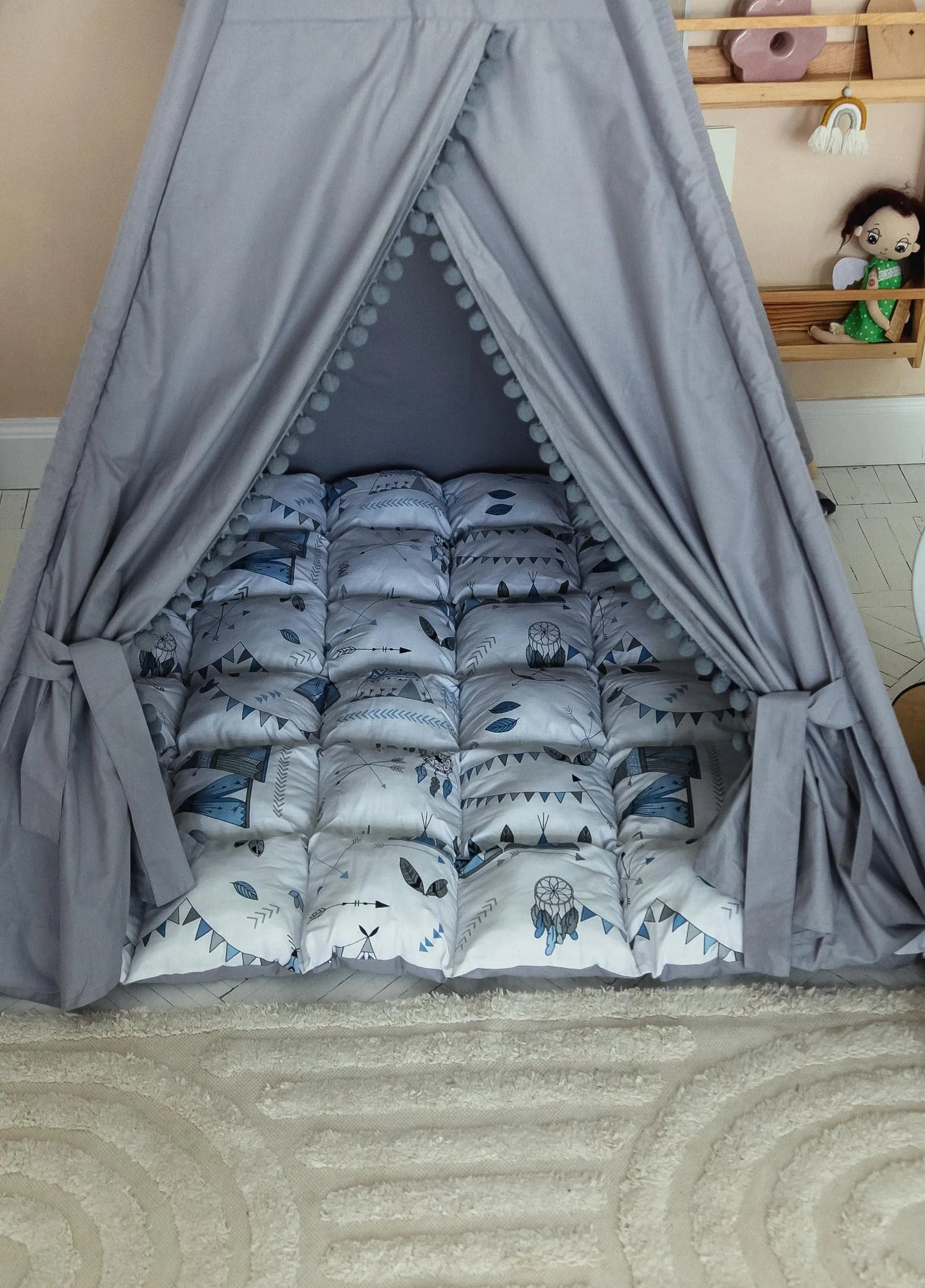 Wigwam, Play Tent, Kids Tent, Child'S Teepee, Teepee Tent, Fabric Playhouse, Indoor Tent, Outdoor Play Tent, Boho Tent, Adventure Tent, Todd