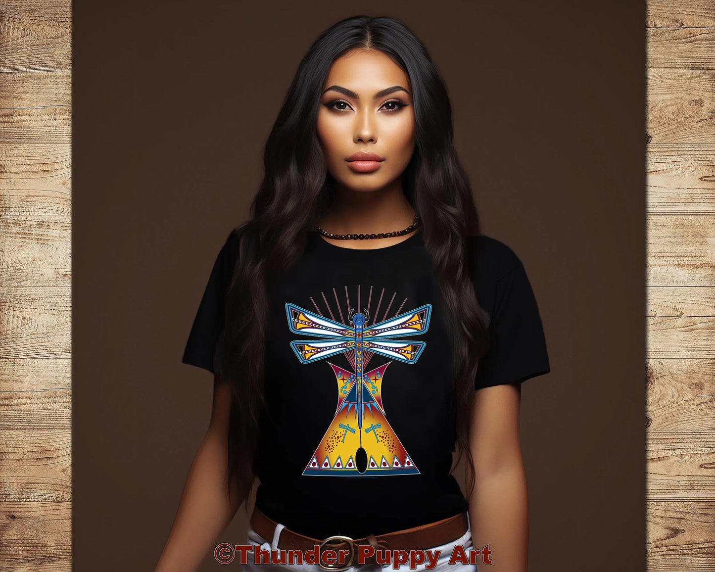 Native American T-Shirt, Dragonfly Lodge,Tipi, Portion Donated, MMIW, Native Hope, Parfleche Design, Lakota,Unisex Short Sleeve Tee