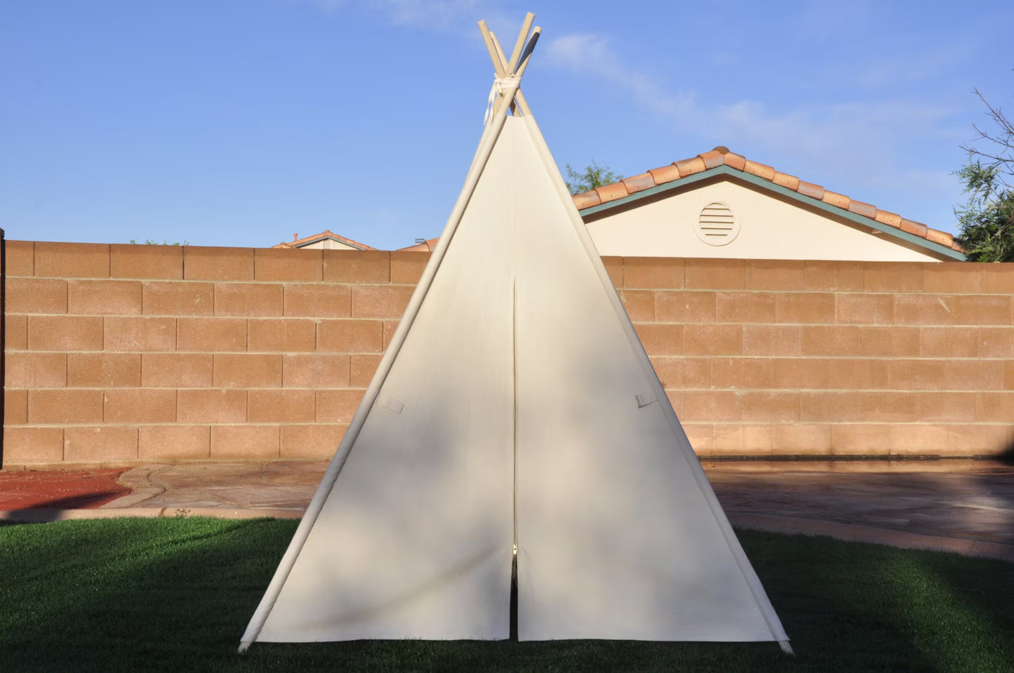 Zipped Canvas Plain Kids Teepee, Kids Play Tent, Childrens Play House, Tipi,Kids Room Decor