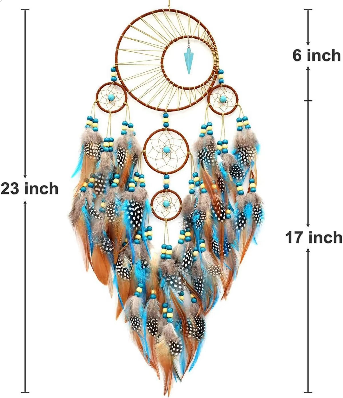 Handmade Indian Style Dreamcatcher Wind Chime - Boho Forest Decor for Bedroom/Wedding Gift