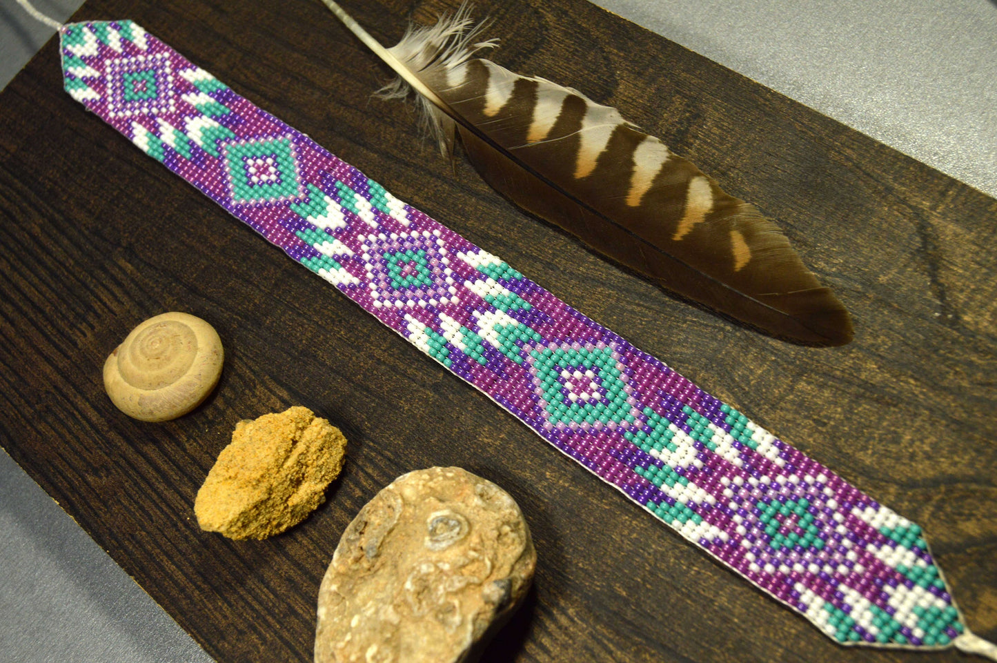 Beaded Choker Necklace, Native American Inspired, Boho Beaded Necklace, Own Designer Beaded Choker