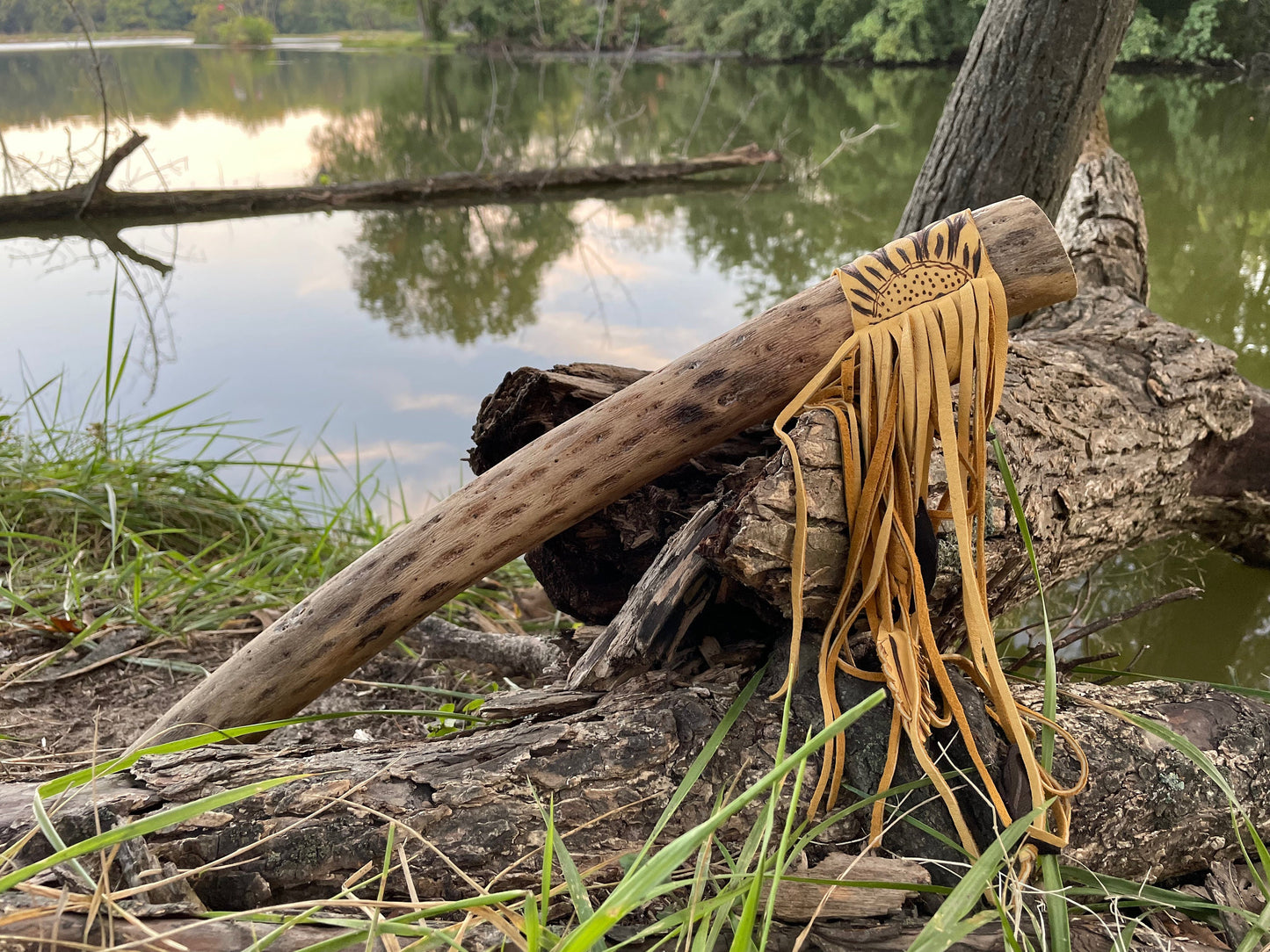 Sunflower Rainstick, 20 " Rainstick, Sound Healing, Rain Stick, Fringed Rain Stick, Tribal, Thick Rainstick, Sound Therapy