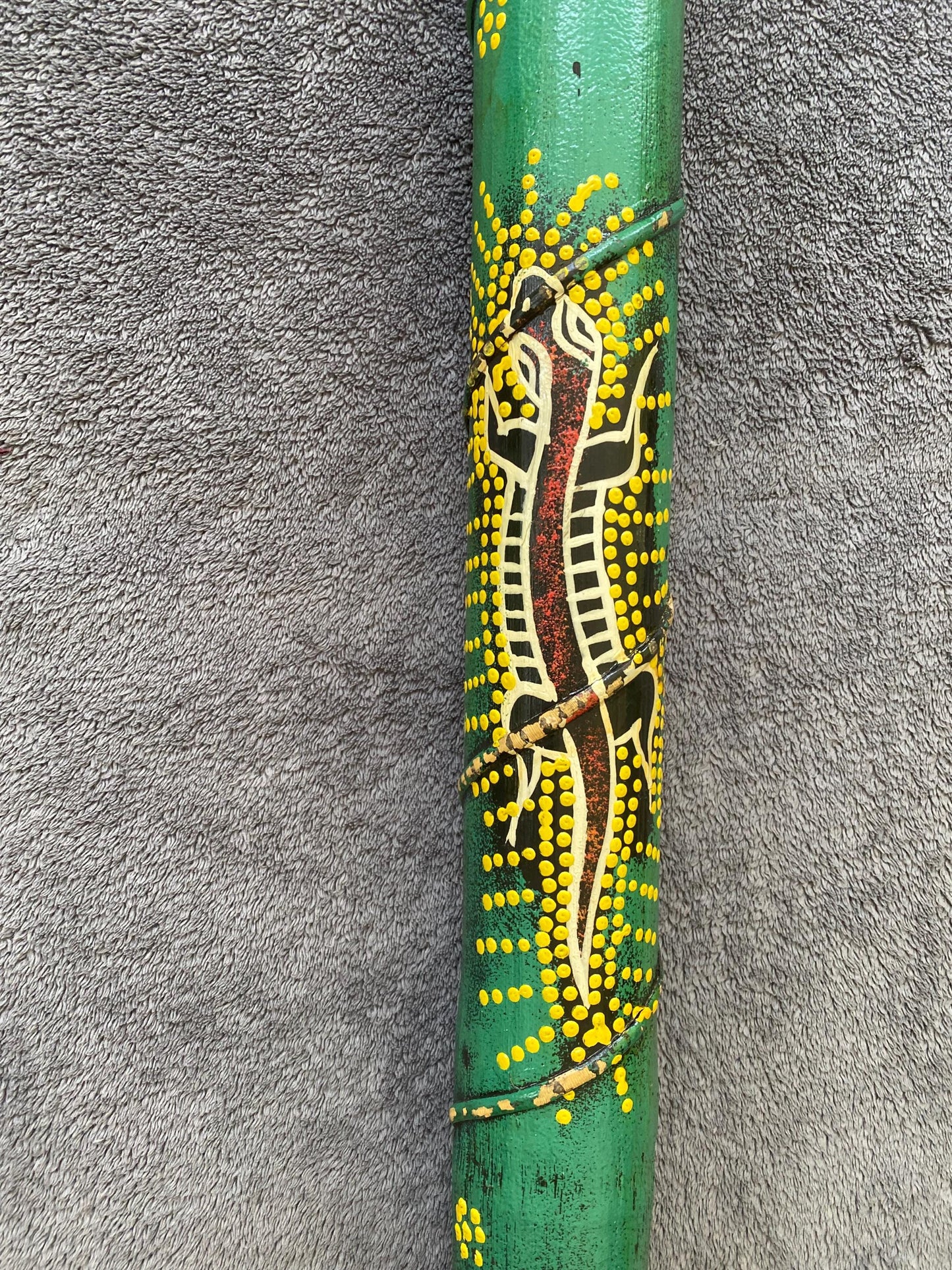 Vintage Beautiful Heavy Large Handmade Bamboo Rain Stick, Indigenous Art, Shaker Rattle Percussion