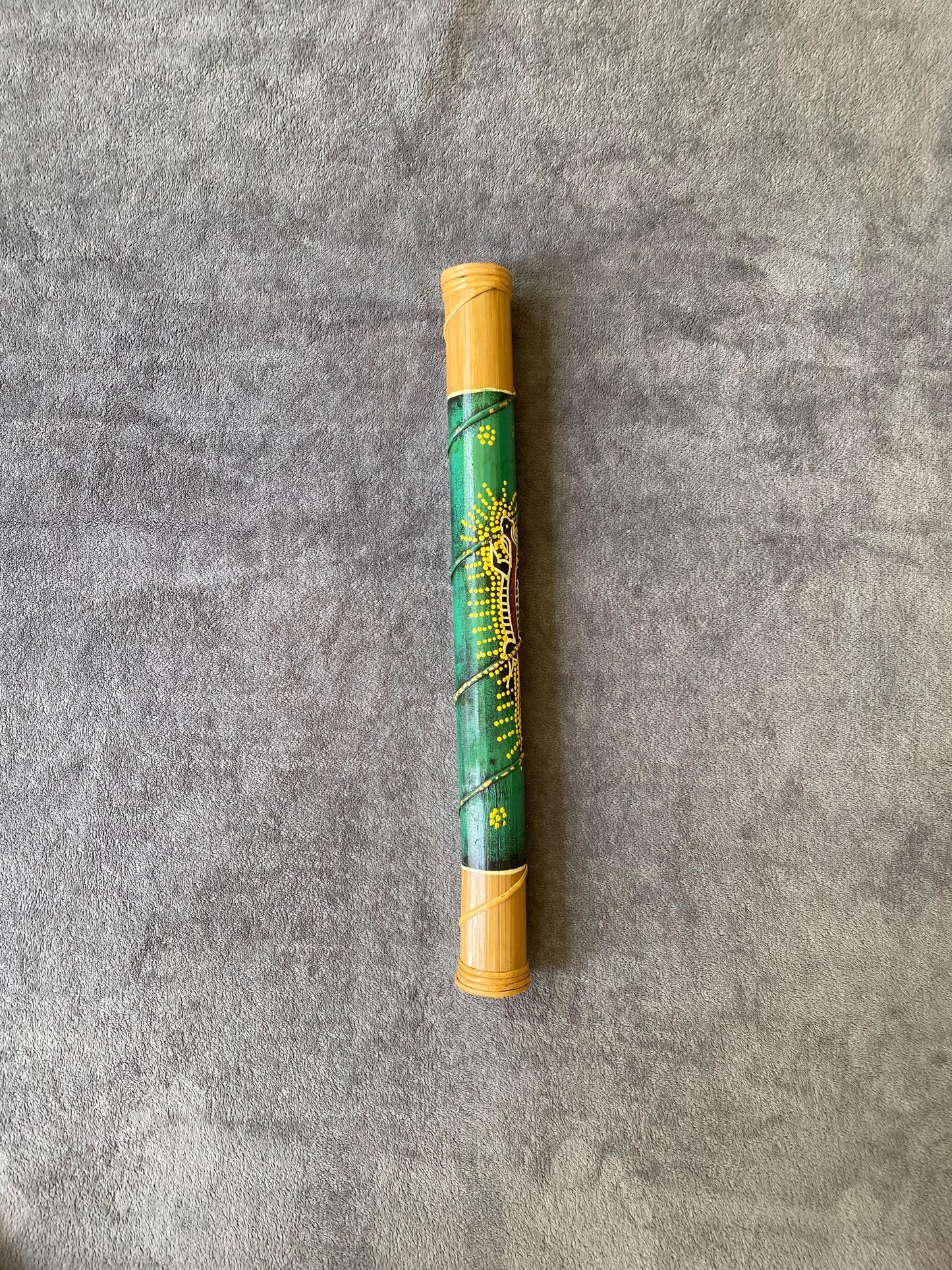 Vintage Beautiful Heavy Large Handmade Bamboo Rain Stick, Indigenous Art, Shaker Rattle Percussion