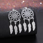 Hot High Quality 925 Sterling Silver Dream Catcher Feathers Earrings for Women Fashion Party Wedding Accessories Jewelry Gifts