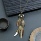 Women Bohemian Ethnic Long Chain Feather Dreamcatcher Skeleton Tassel Pendant Necklace Choker Boho Jewelry Accessories 2021 New