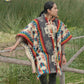 Unisex Alpaca Wool Poncho. (Gray Wolf Spirit) Exclusive Handcrafted by Indigenous Hands! Unisex. One Size. FREE SHIPPING! Gift Ideas.
