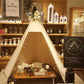 8' Front Open Saguaro Canvas Teepee, Kids/Adult Teepee, Kids Play Tent, Childrens Play House, Tipi,Kids Room Decor
