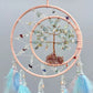 Dream Catcher Crystal Tree of Life Wind Chimes Nordic Hand-Woven Feathers Bedroom Hanging Ornaments Wall Decor Festival Gifts