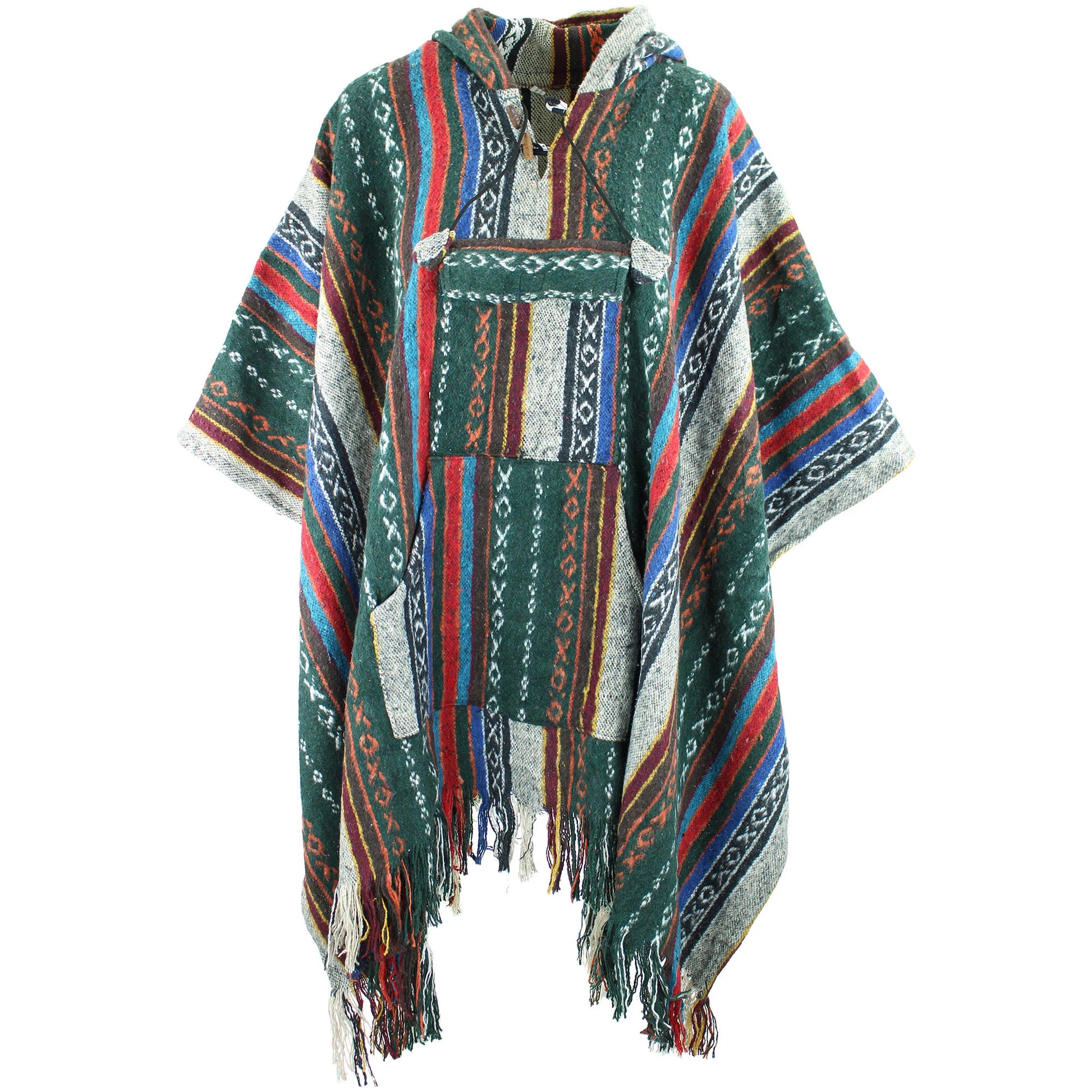 Hooded Poncho Woven 100% Cotton Soft Brushed Warm Hoodie