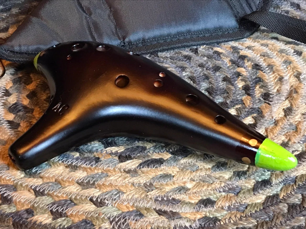 Hand-Decorated Ceramic Ocarina - Chrysalis Design