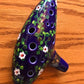 Hand-Decorated Ceramic Zelda Ocarina - Daisy Vine Design