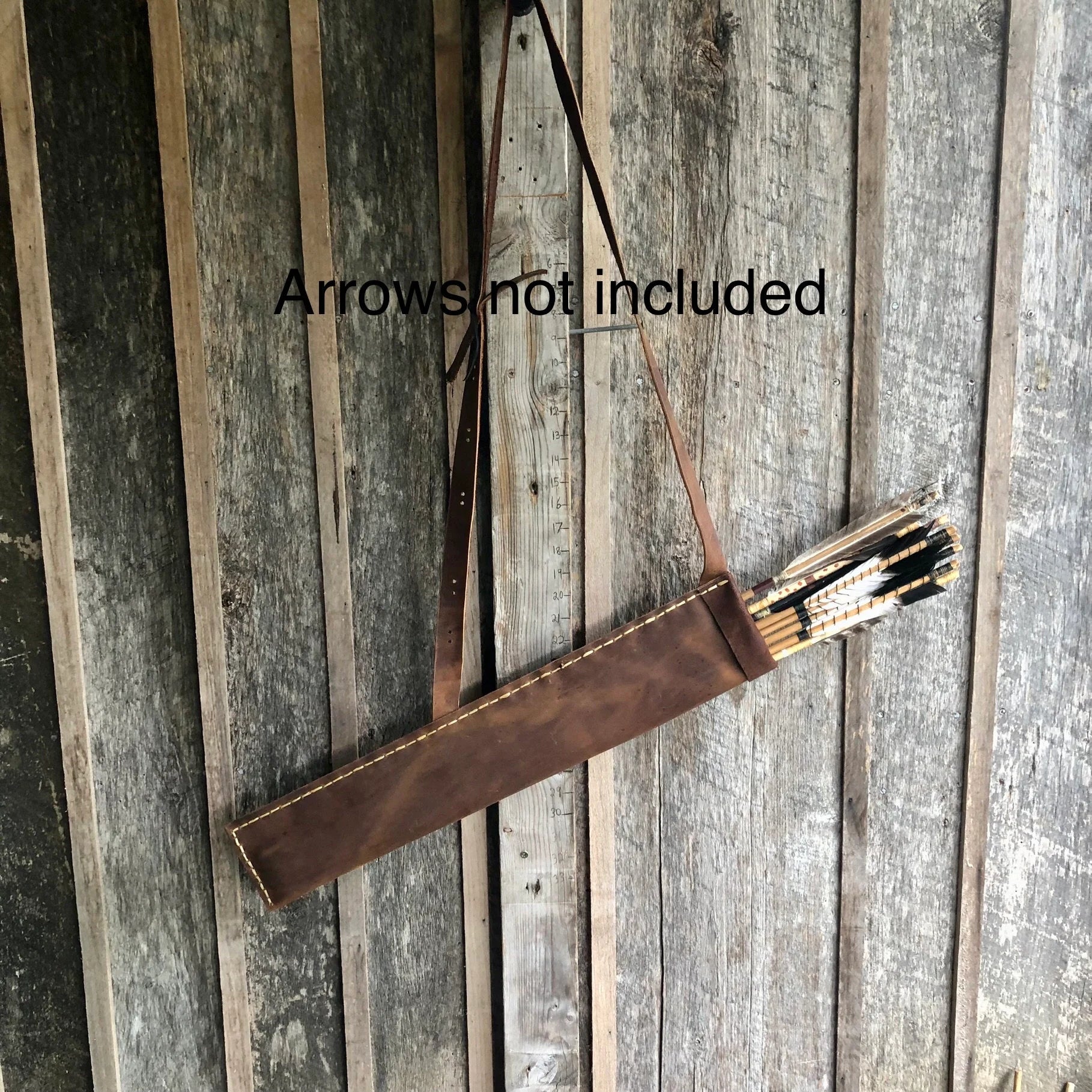 Brown Large Traditional Leather Archery Quiver