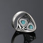 Vintage Natural Turquoise Rings for Women Men Retro Original Design Bohemian Ring S925 Silver Gemstone Female Fine Jewelry Gifts