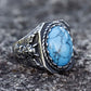 2023 New 316L Stainless Steel Viking Raven Turkish Stone Ring CZ Ring for Men High Quality Zircon Jewelry for Gift Free Shipping