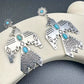 Retro Bohemian Eagle Totem Turquoise Pendant Ladies' Earrings Perfect for Parties and Vacations