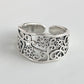 925 Sterling Silver Rings for Women Couple Minimalist Handmade Simple Hollow Flower Ring Fine Jewelry Gift Prevent Allergy