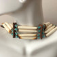 Native American Indian Style Buffalo Bone Bead Choker Tribal Necklace Jewelry