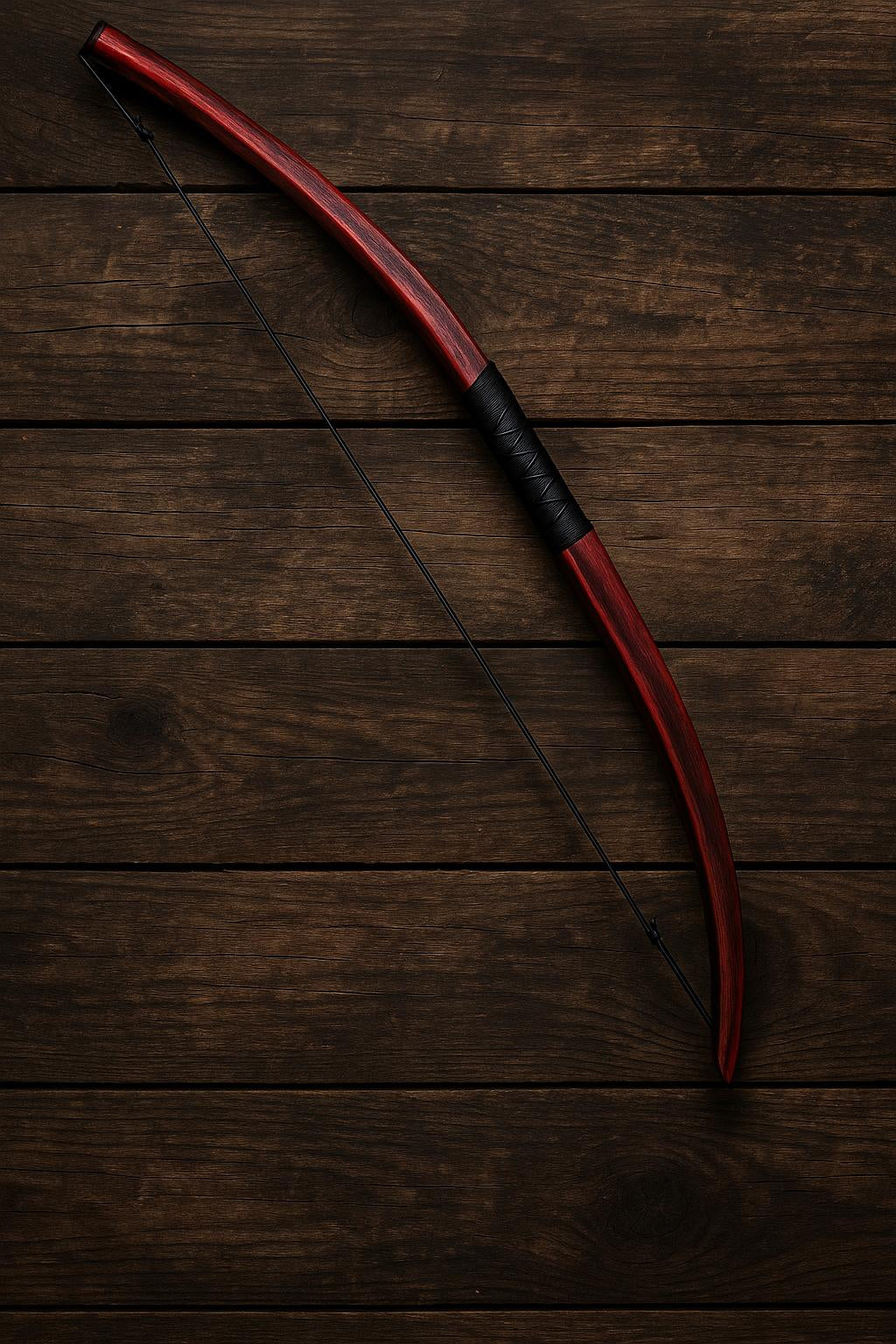 Dielast Longbow: Adult Beginner Archery - Red Finish