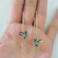 Women'S Dangle Earrings Fashionable Wing Spreading Zircon Hummingbird Long Pendant Earchain Lady Jewelry Fashionable Wing Spread