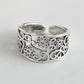 925 Sterling Silver Rings for Women Couple Minimalist Handmade Simple Hollow Flower Ring Fine Jewelry Gift Prevent Allergy