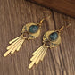 Retro Bohemian New Imitation Turquoise Inspired Elegant Tassel Earrings Fashion Women'S Festival Party Jewelry Accessories Gifts