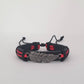 Feather Bracelet, Native American Jewelry, Bracelet for Him Her - Red