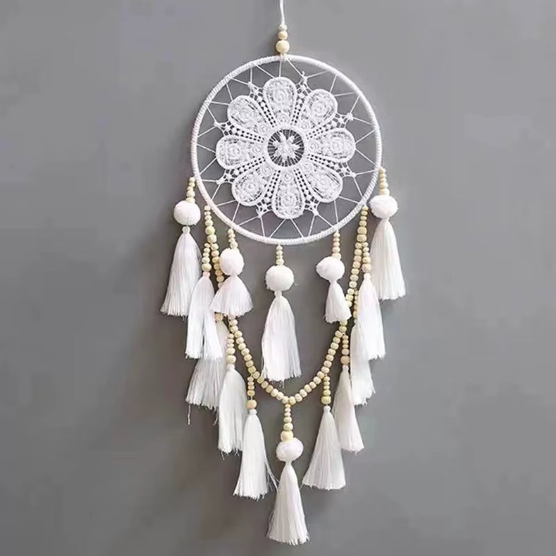 Beaded Indian Dreamcatcher Pendant Weaving Handmade Decoration Wall Hanging Bedroom