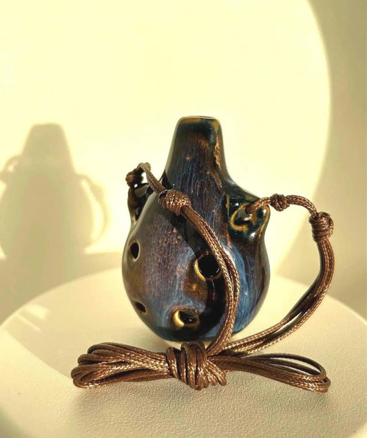 Handmade 6-Hole Ceramic Ocarina Flute, Handcrafted Ceramic Craft Instrument for Music Lovers, Unique Gift, Zelda Flute Gift, Sedona Gift