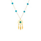 1 Pc Bohemian Dream Catcher Necklace for Women Vintage Tassel Feather Turquoise Beads Long Chain Necklace Boho Tribal Necklace