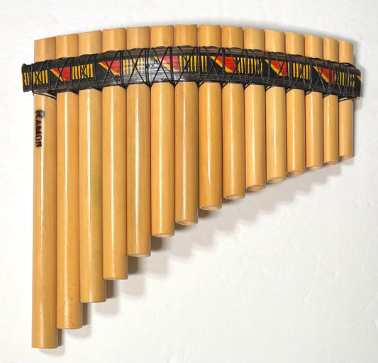 15 Pipes Panflute Beginners Panflute Natural Bamboo Panflute Tuned Case Included