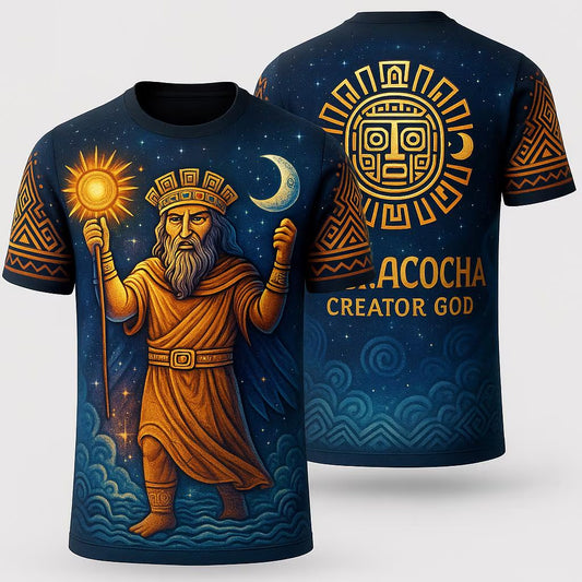 Viracocha God T-Shirt: Inca Mythology Graphic Tee