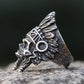 2025 New Vintage Stainless Steel Indiana Skull Ring for Men Biker Punk Hip Hop Gothic Jewelry for Gift Free Shipping