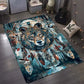 Dream Catcher Wolf Area Rug Polyester, Non-Slip Carpet Chair Mats for Office and Home, Indian Wolf Spider Pattern, Versat