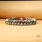 Natural African Turquoise Bracelet - Green Turquoise Stone Braided Bracelet - Green Gemstone Healing Bracelet Gift to Him, Gift to Her