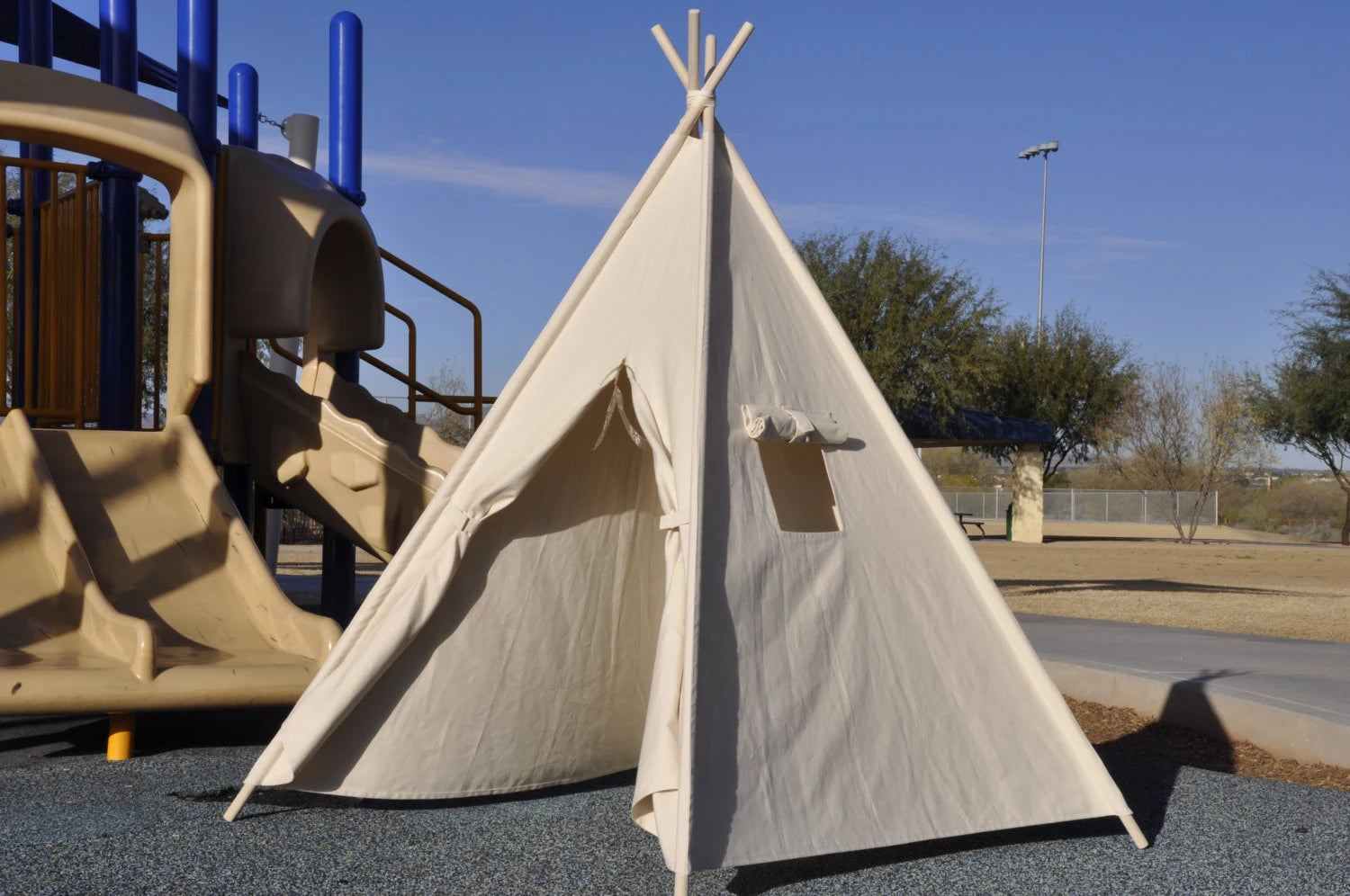 Zipped Canvas Plain Kids Teepee, Kids Play Tent, Childrens Play House, Tipi,Kids Room Decor