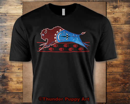 Native American Shirt,Ghost Dance Buffalo,Magpie, Dragonflies, Bison, Pow Wow, Portion Donated. MMIW, Native Hope, Lakota, Unisex T-Shirt