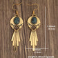 Retro Bohemian New Imitation Turquoise Inspired Elegant Tassel Earrings Fashion Women'S Festival Party Jewelry Accessories Gifts