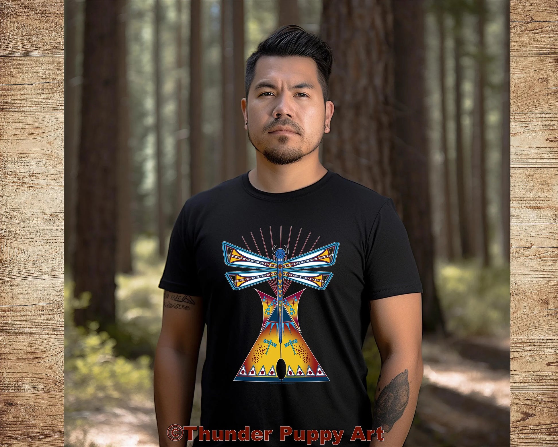 Native American T-Shirt, Dragonfly Lodge,Tipi, Portion Donated, MMIW, Native Hope, Parfleche Design, Lakota,Unisex Short Sleeve Tee