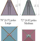 Zipped Canvas Plain Kids Teepee, Kids Play Tent, Childrens Play House, Tipi,Kids Room Decor