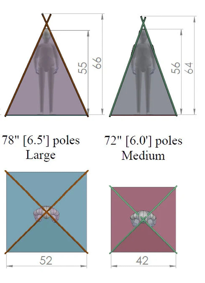 Zipped Canvas Plain Kids Teepee, Kids Play Tent, Childrens Play House, Tipi,Kids Room Decor