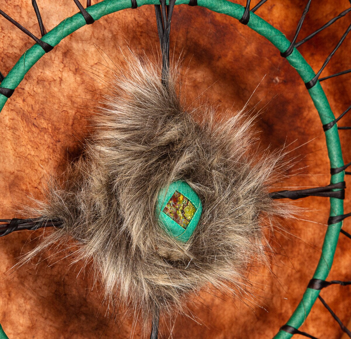 Personal Power Shamanic Drum, Reindeer with Dragonstone Crystal, Custom Made