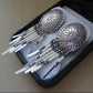 Native American Hammered Sterling Silver Earrings with White Beaded Tassels