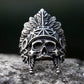 2025 New Vintage Stainless Steel Indiana Skull Ring for Men Biker Punk Hip Hop Gothic Jewelry for Gift Free Shipping