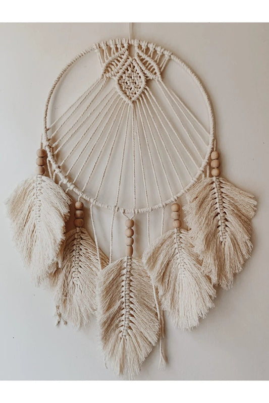 Icelandic Style Handmade Macrame Dreamcatcher/Leaf Dream Repellent-Showercatcher-Bohomian Decoration Dream Catcher